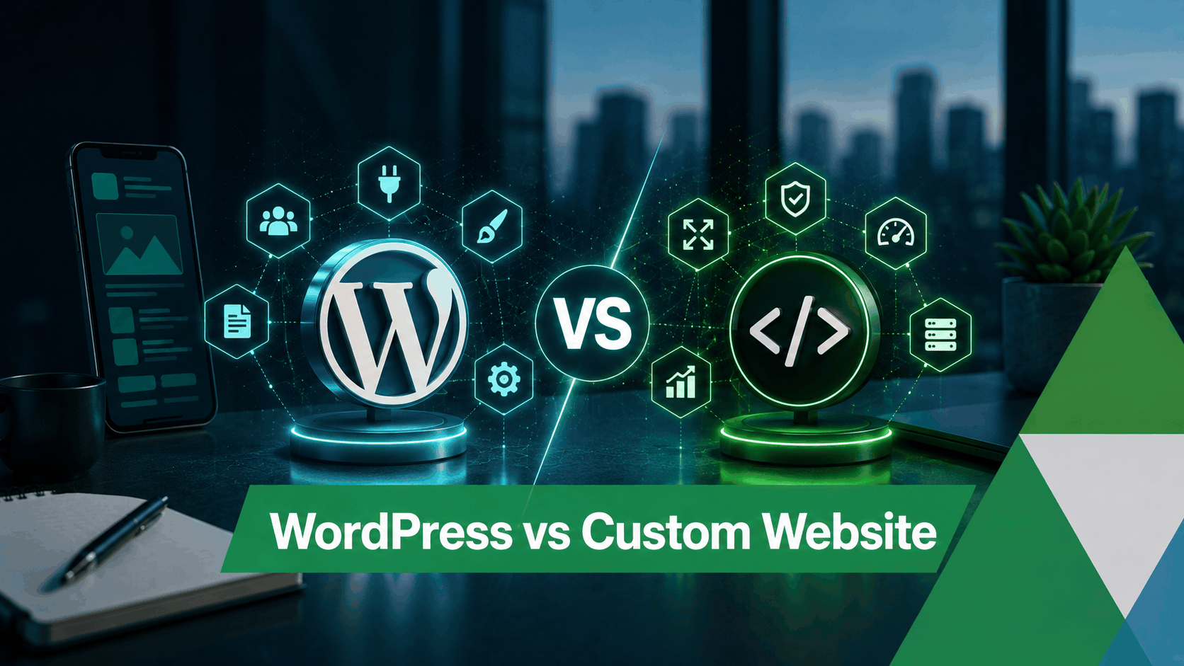 Comparison between WordPress and custom website development