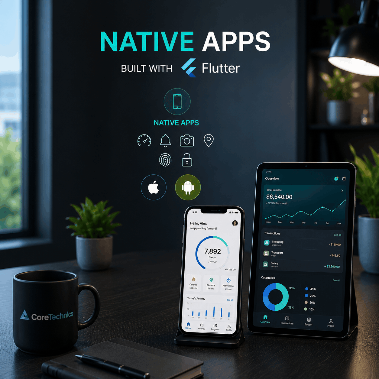 Website dashboard and portal interface